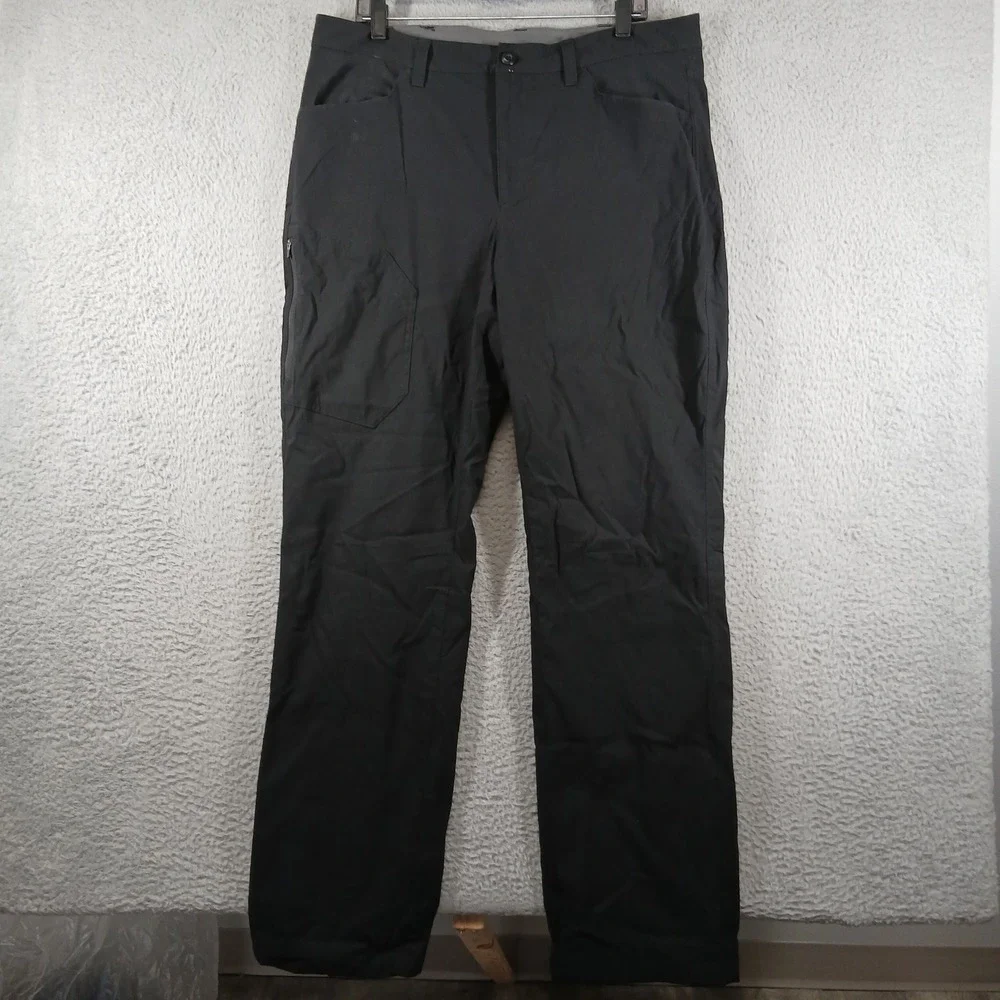 Eddie Bauer Men's Fleece Lined Tech Pants Size 36x34 Black